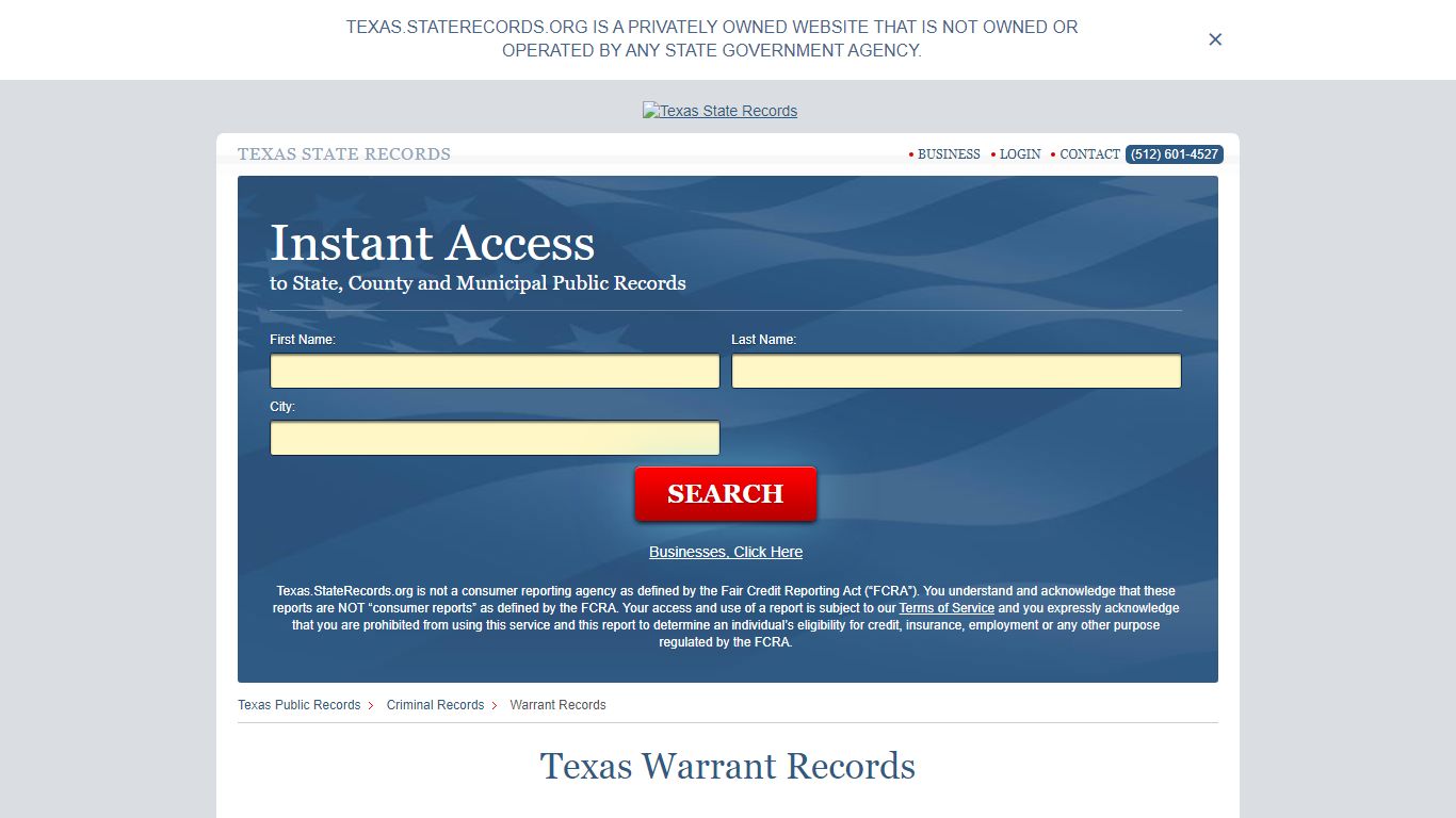 Texas Warrant Search | StateRecords.org